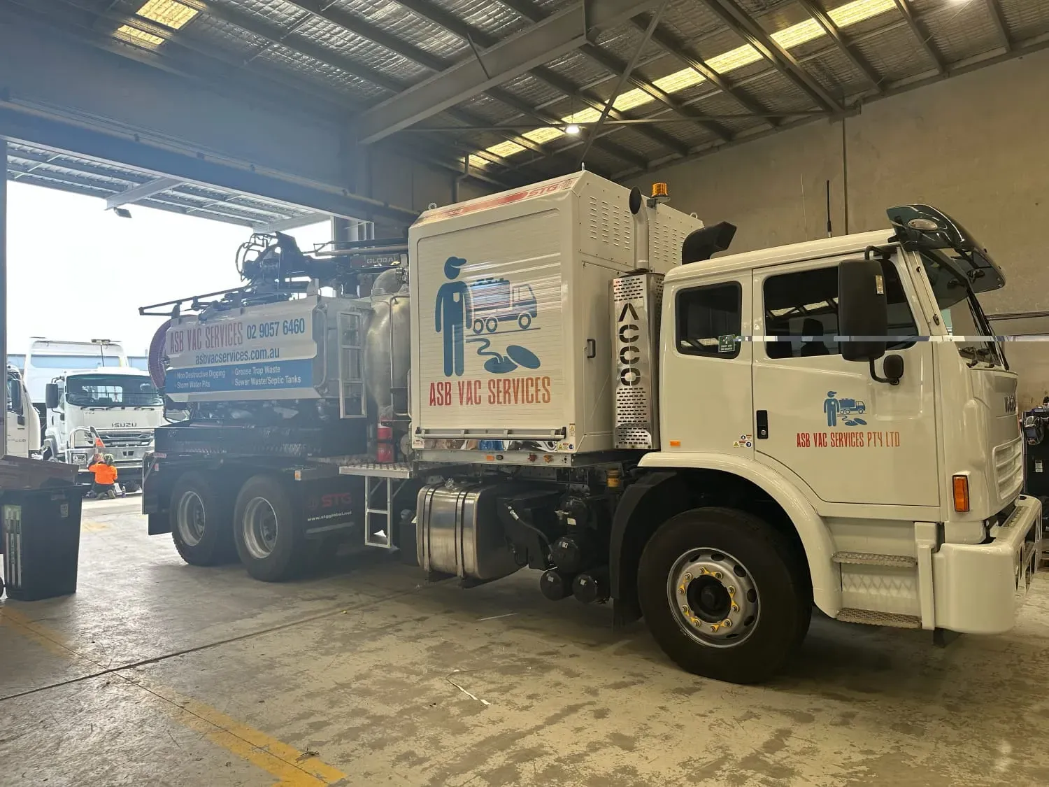 ASB Vac Services Iveco vacuum truck at the depot — where it all started
